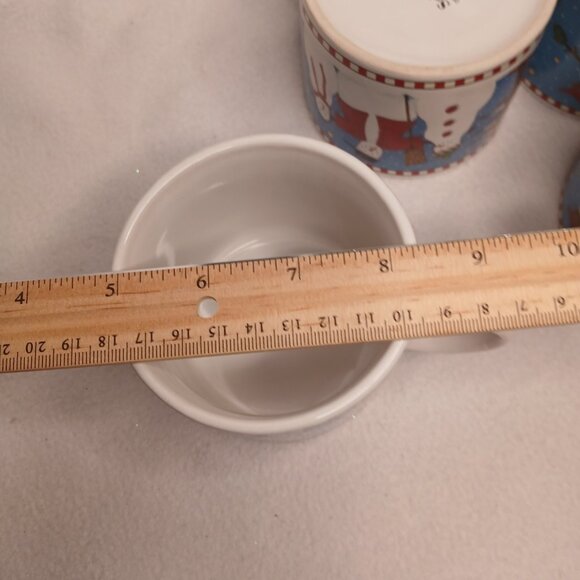 4 Cups and Saucer Sets Sakura Debbie Mumm Vintage 1997 Stoneware Christmas - Picture 9 of 16